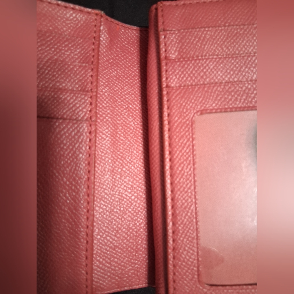 Coach Signature PVC Small Coin Zip Wallet  W/ Pink Interior - Picture 4 of 10